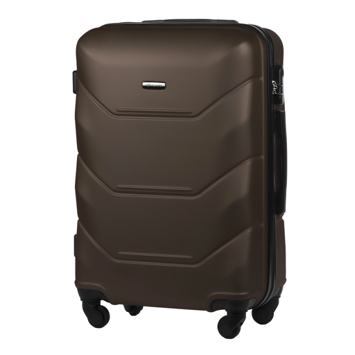 Walizka Średnia Twarda z ABS-u Kawowa