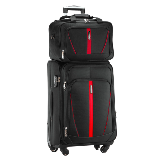 Zestaw Walizka Średnia i Torba z Codury Czarny