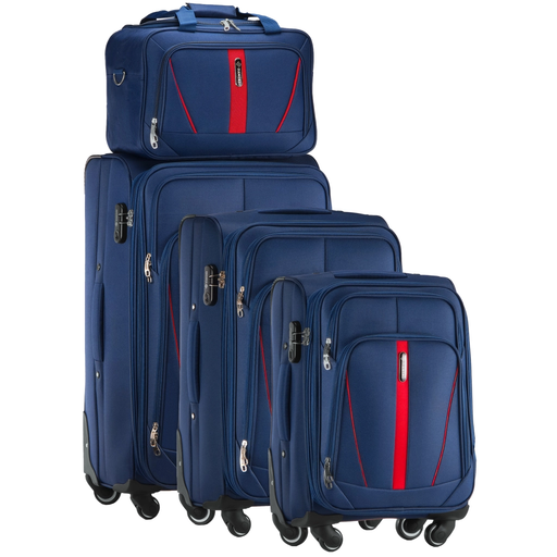 Zestaw Walizek i Torba z Codury Granatowy