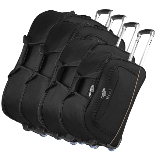 Zestaw Toreb Podróżnych Na Kółkach 4w1 Czarny