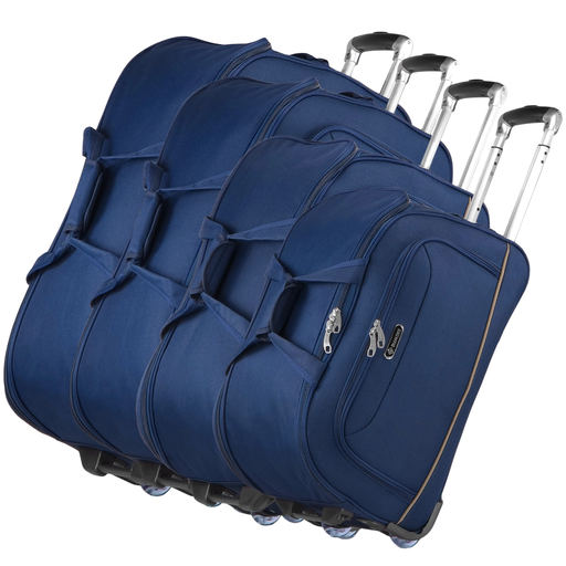 Zestaw Toreb Podróżnych Na Kółkach 4w1 Granatowy