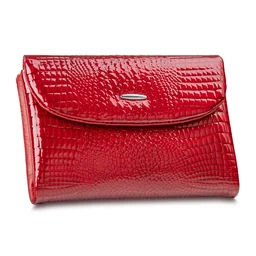 Portfel Damski Ze Skóry Naturalnej Czerwony